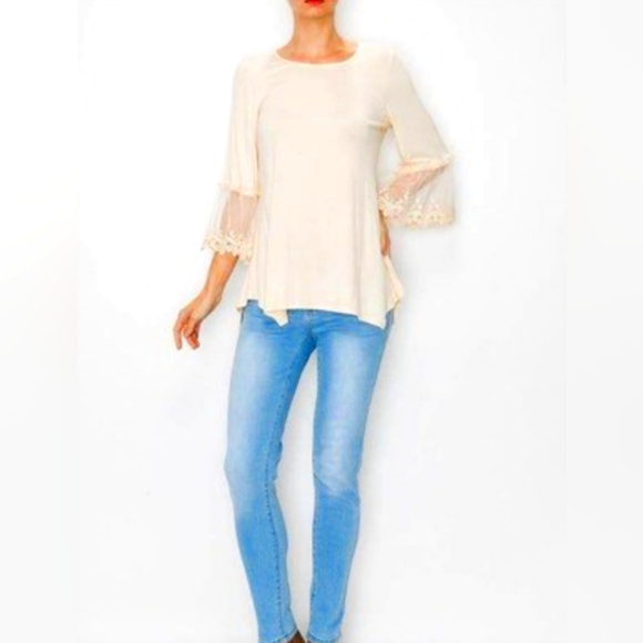 ✨️NWT✨️ ORIGAMI by Vivian - Cream Lace & Crochet - Picture 10 of 15